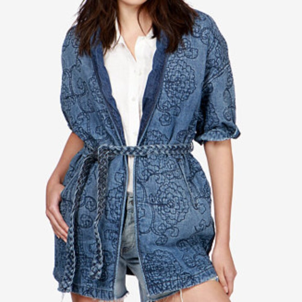 Lucky Brand Floral Quilted Kimono